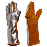 Перчатки с крагами алюминизированые TERK 400. Защитные термостойкие перчатки