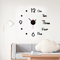Часы настенные 3D Diy Clock mini черные