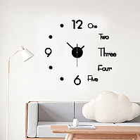 Годинник настінний 3D Diy Clock mini чорний