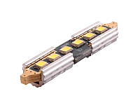 Світлодіодна автолампа C5W SV8.5 з обманкою 12В 39мм SMD2835-6led білий