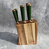 Набір кухонних ножів із дерев'яною підставкою 7 предметів Edenberg EB-11029 Набір ножів із неіржавкої сталі, фото 10