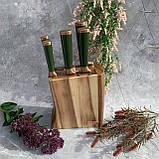 Набір кухонних ножів із дерев'яною підставкою 7 предметів Edenberg EB-11029 Набір ножів із неіржавкої сталі, фото 6