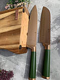 Набір кухонних ножів із дерев'яною підставкою 7 предметів Edenberg EB-11029 Набір ножів із неіржавкої сталі, фото 8