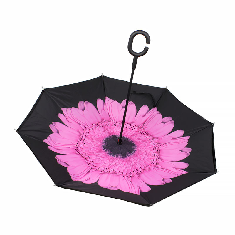 Зонт женский Lesko Up-Brella Цветок Розовый - фото 2 - id-p847615877