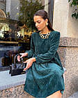 Жіноче плаття 123 (42-44, 46-48) кольори: пудра, графіт, смарагд, бежевий) СП, фото 6