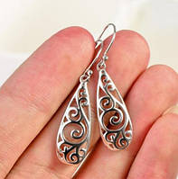 Серьги Finding Крапля з візирунком Метал