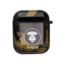 Чохол-футляр для наушников Apple Airpods Glossy Brand, Aape Green