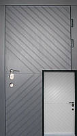 Двері вхідні металеві вуличні Контур двоколірна  Ваш ВиД МДФ ПВХ Антрацит 960х2040х110 Ліве/Праве