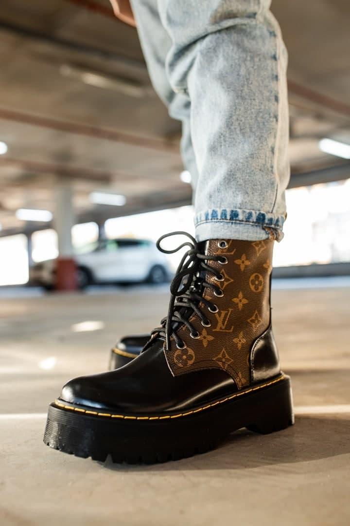 Черевики жіночі топ якості на осінь DrMartens Jadon Louis Vuitton Premium, фото 1