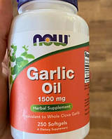 Чесночное масло NOW Foods Garlic Oil 1500 мг 250 гелевых капсул