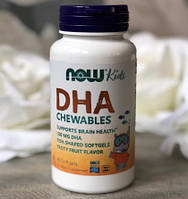 Рыбий жир для детей NOW Kids Chewable DHA 60 жевательных капсул