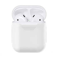 Чехол силиконовый для наушников Apple AirPods Silicone Case Белый Прозрачный White