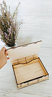 Коробка книжка з дерева 20/17/4 см Упаковка для книг, фотографій, записників.
