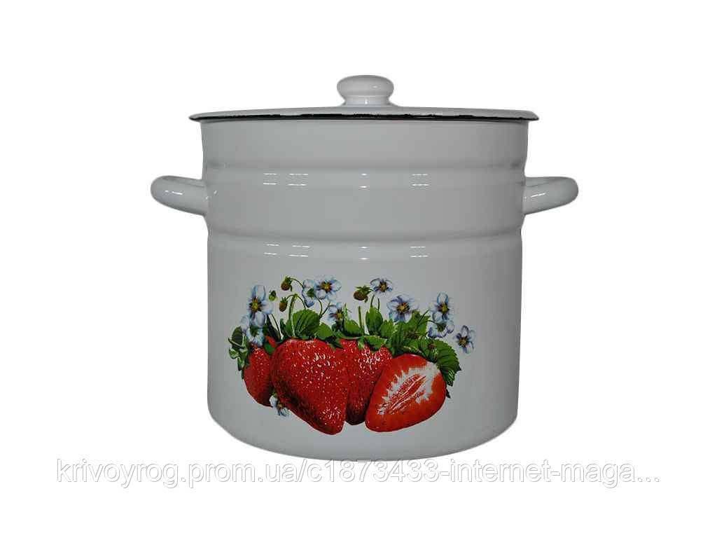 Каструля ем. 12л /2 циліндрична Полуниця (І1624/2) ТМ IDILIA, фото 1