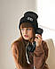Стильна зимова шапка з відворотом для дівчинки оптом - Артикул 2960, фото 2