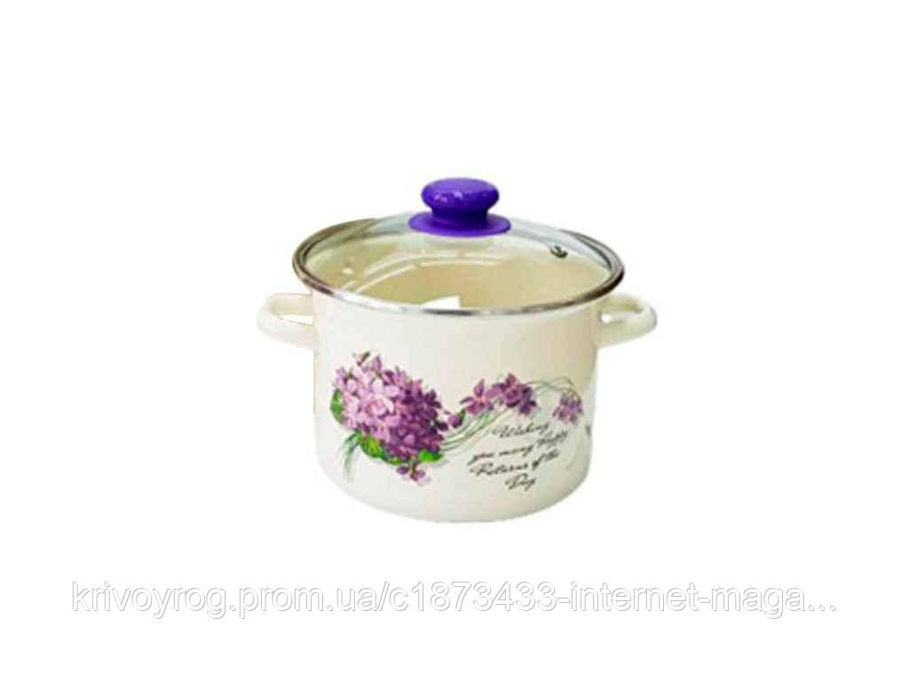 Каструля ем. 3л /2 циліндрична Віола скл. кр. (I63112/2) ТМ IDILIA, фото 1