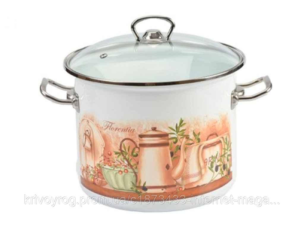 Каструля ем. 5,5л/0 циліндрична Флоренция з нерж. обідком (I831175) ТМ IDILIA, фото 1