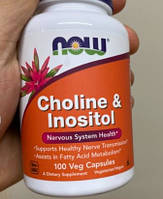 Холин и инозитол NOW Choline Inositol 500 мг 100 капс