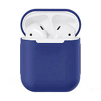 Чехол силиконовый для наушников Apple AirPods Silicone Case Синий Blue