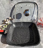 Сковорода гриль зі знімною ручкою 24 см Edenberg EB-8129 Сковорода-гриль з мармуровим антипригарним покриттям, фото 8