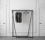 Вішалка рейл Шоурум 5 в стилі Лофт 1800х1400х400 Міллз, фото 4