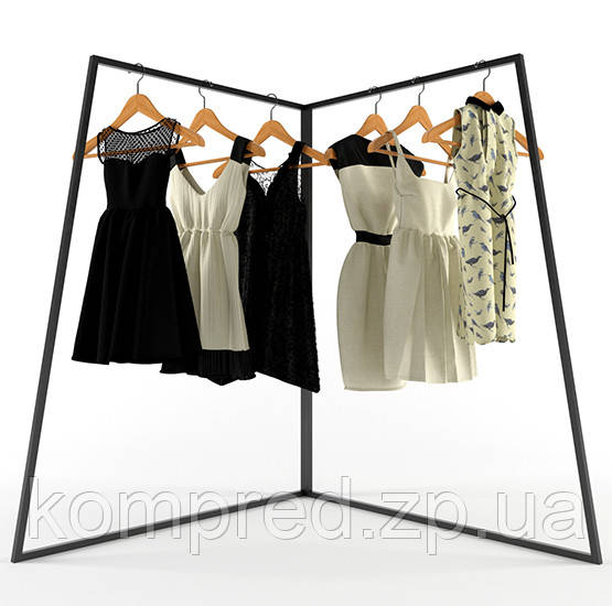 Вішалка рейл в стилі Лофт 1800х1800х1500 ВШ92, фото 1