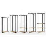 Вішалка рейл Шоурум 8 в стилі Лофт 1800х600х400 ВШ49, фото 2