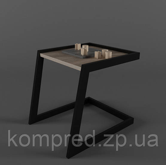 Столик журнальний кавовий в стилі Лофт 500х400х450 ЖС41