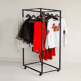 Вішалка стійка рейл в стилі Лофт 1200х600х400мм ВШ64, фото 2