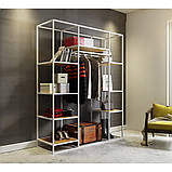 Відкритий шафа для одягу в стилі Лофт 2000х1600х500мм ВШ75, фото 2