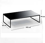 Журнальний, кавовий столик в стилі Лофт 1050х600х300 ЖС457, фото 2