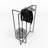 Вішалка стійка для одягу в стилі Лофт 1600х1100х580мм ВШ135, фото 2