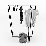 Вішалка стійка для одягу в стилі Лофт 1600х1100х580мм ВШ135, фото 4