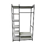 Вішалка стійка для одягу в стилі Лофт 2100х1200х600мм ВШ107, фото 2