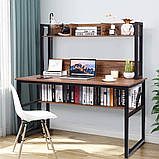 Стіл письмовий з металу з полками в стилі Лофт 1400х1200х600 СП120, фото 2