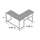 Стіл письмовий кутовий з металу з полками в стилі Лофт 1400/1250х500х750 СП131, фото 3