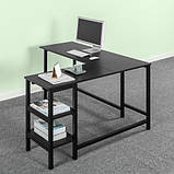 Стіл письмовий кутовий з металу з полками в стилі Лофт 1400/1250х500х750 СП131, фото 2