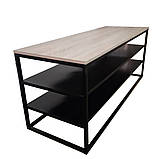 Тумба під телевізор з металу в стилі Лофт 1300х550х400 Т107, фото 3