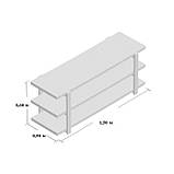 Тумба під телевізор з металу в стилі Лофт 1500х650х500 Т130, фото 3