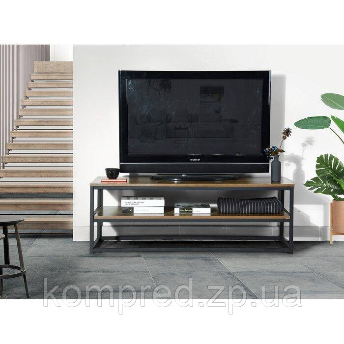 Тумба під телевізор з металу в стилі Лофт 1200х420х400 Т135, фото 1