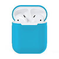 Чехол силиконовый для наушников Apple AirPods Silicone Case Голубой Blue