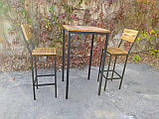 Комплект барний (стіл+стільці) в стилі Лофт БК71, фото 4