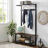 Вішалка для одягу кутова в стилі Лофт 1850х1200х350 ВШ84, фото 2