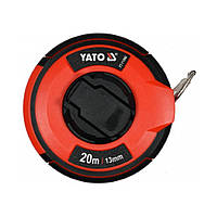 Рулетка вимірювальна сталева YATO: L = 20 м, b = 13 мм, ручне змотування, закритий корпус
