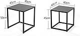 Комплект журнальних столиків в стилі Лофт 500х450х450 ЖС139, фото 4