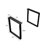 Комплект боковин для столу в стилі Лофт 720х550мм Kompred OL679, фото 2