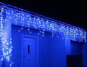 Новорічна гірлянда Бахрома 500 LED, Блакитний світло 24 м, 22,5 W, фото 2