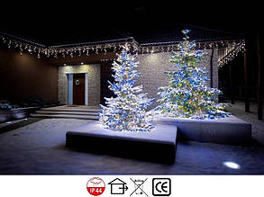 Новорічна гірлянда Бахрома 500 LED, Блакитний світло 24 м, 22,5 W, фото 2