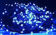 Новорічна гірлянда 300 LED, IP44, Довжина 24 М, Блакитний світло, фото 4