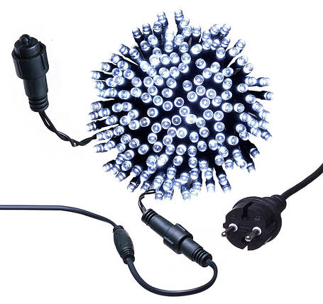 Новорічна гірлянда 700 LED, Довжина 54м, Білий холодний світло, Кабель 2,2 мм, фото 1